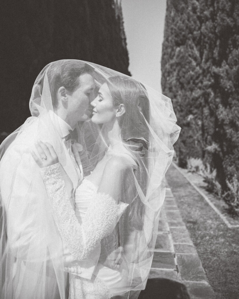 bride and groom at Greystone Mansion wedding